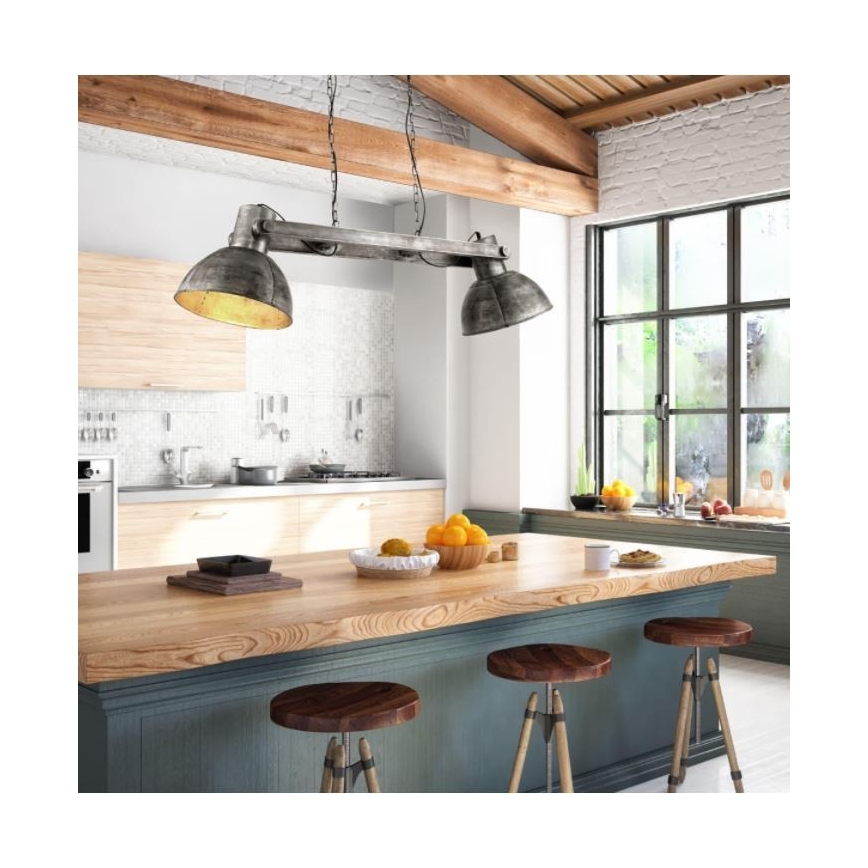 Leuchten Direkt 11483-77 - Pakabinamas sietynas SAMIA 2xE27/25W/230V