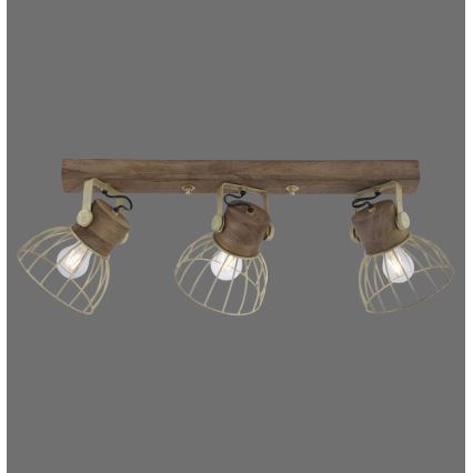 Leuchten Direkt 11488-60 - Akcentinis apšvietimas ALAMI 3xE27/25W/230V mango medis