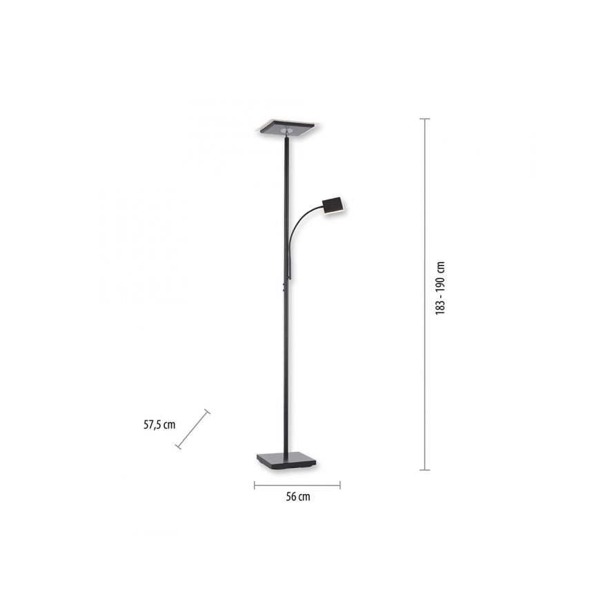 Leuchten Direkt 11710-18 - LED Reguliuojama lempa HANS LED/21,5W/230V + LED/4W