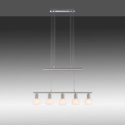 Leuchten Direkt 11939-55 - Pakabinamas sietynas BENEDIKT 5xE14/40W/230V