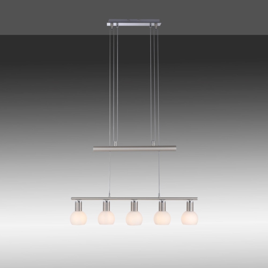 Leuchten Direkt 11939-55 - Pakabinamas sietynas BENEDIKT 5xE14/40W/230V