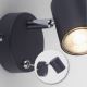 Leuchten Direkt 11941-13 - LED Sieninis akcentinis šviestuvas TARIK 1xGU10/5W/230V juodas