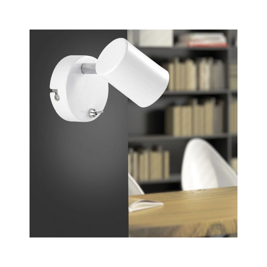 Leuchten Direkt 11941-16 - LED Sieninis akcentinis šviestuvas TARIK 1xGU10/5W/230V baltas