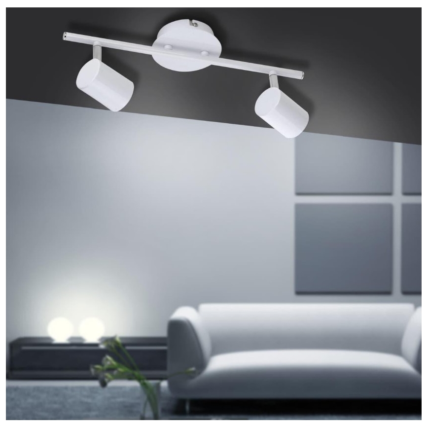 Leuchten Direkt 11942-16 - LED Akcentinis šviestuvas TARIK 2xGU10/5W/230V baltas