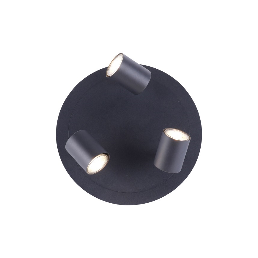 Leuchten Direkt 11943-13 - LED Akcentinis šviestuvas TARIK 3xGU10/5W/230V antracitas