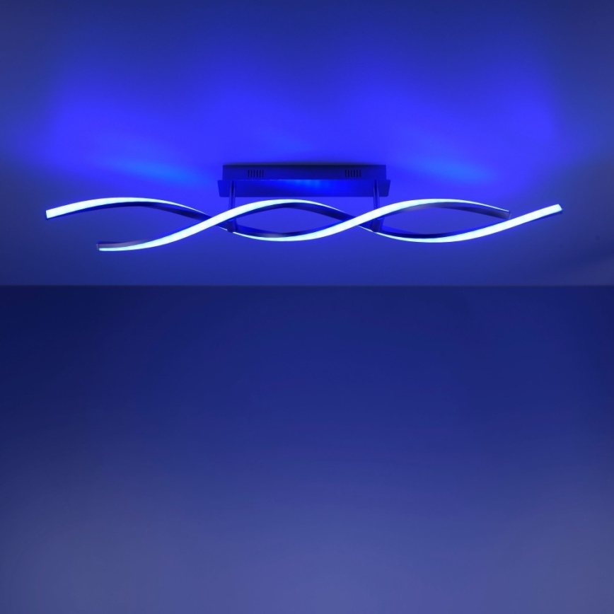 Leuchten Direkt 11993-55 - LED RGB Reguliuojamas pakabinamas sietynas ant pagrindo SWING 2xLED/8,5W/230V 2700-5000K + valdymo pultas