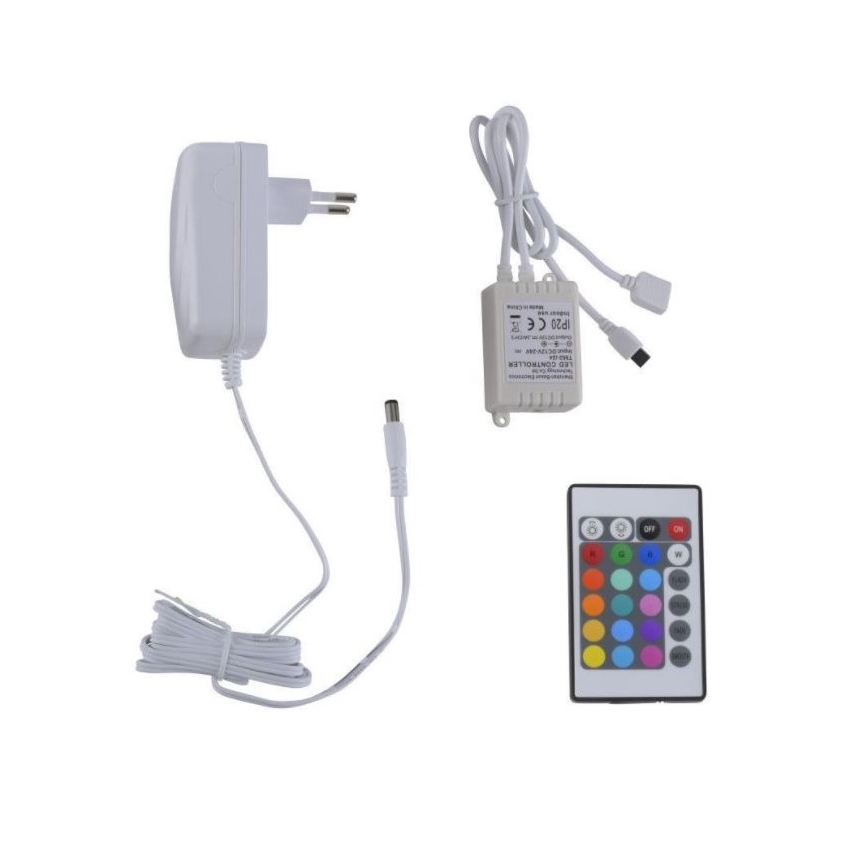 Leuchten Direkt 1210-70-BH - LED RGB Reguliuojama juosta TEANIA 3m 16,2W/12/230V + valdymo pultas
