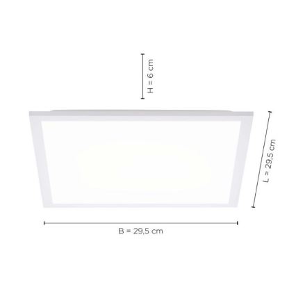 Leuchten Direkt 12200-16 - LED Lubinis šviestuvas FLAT LED/17W/230V