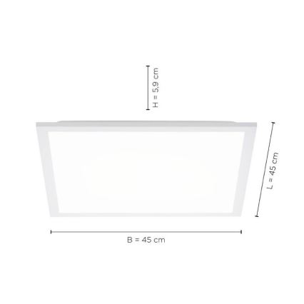 Leuchten Direkt 12201-16 - LED Lubinis šviestuvas FLAT LED/22W/230V