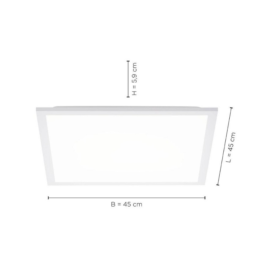 Leuchten Direkt 12201-16 - LED Lubinis šviestuvas FLAT LED/22W/230V