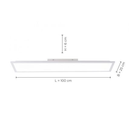 Leuchten Direkt 12204-16 - LED Ant pagrindo montuojamas skydelis FLAT LED/24W/230V