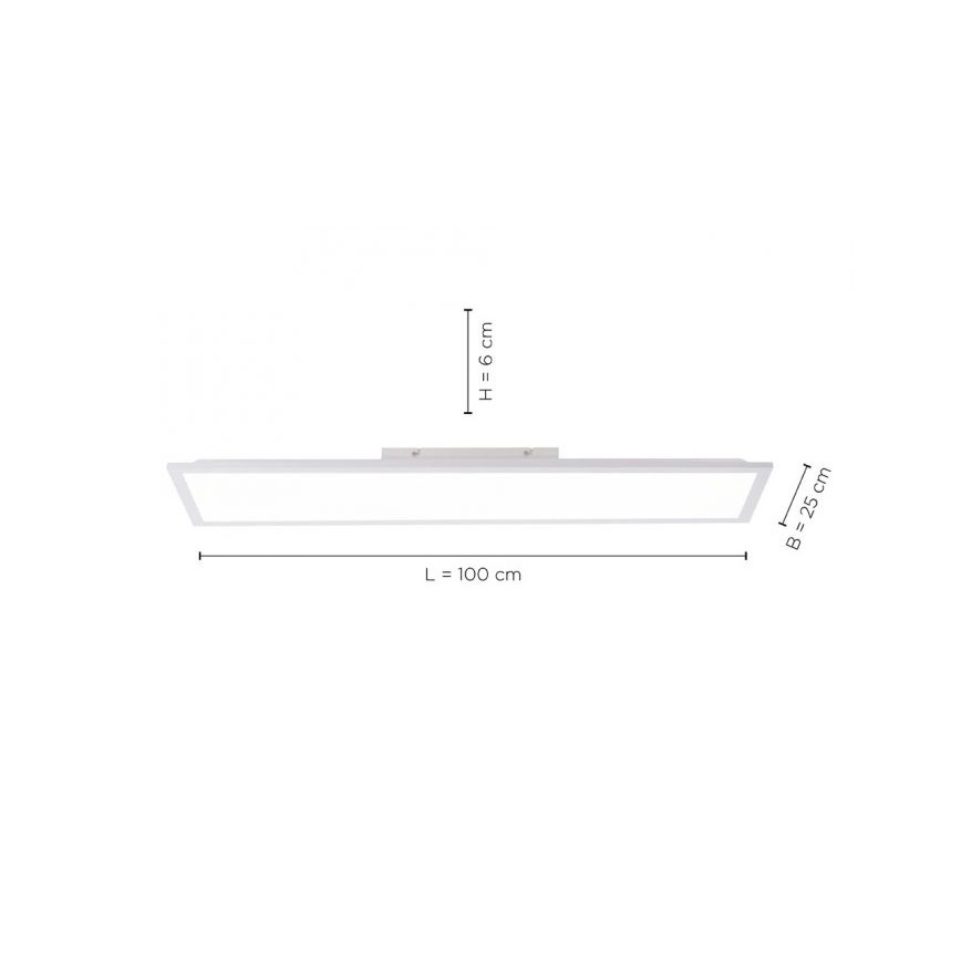 Leuchten Direkt 12204-16 - LED Ant pagrindo montuojamas skydelis FLAT LED/24W/230V