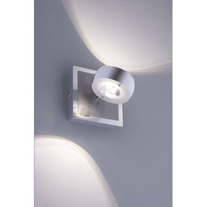 Leuchten Direkt 12471-55 -LED RGBW Reguliuojamas sieninis šviestuvas OPTI LED/6W/230V + valdymo pultas