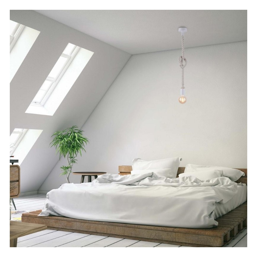 Leuchten Direkt 13572-16 - Pakabinamas sietynas DIY 1xE27/10W/230V baltas