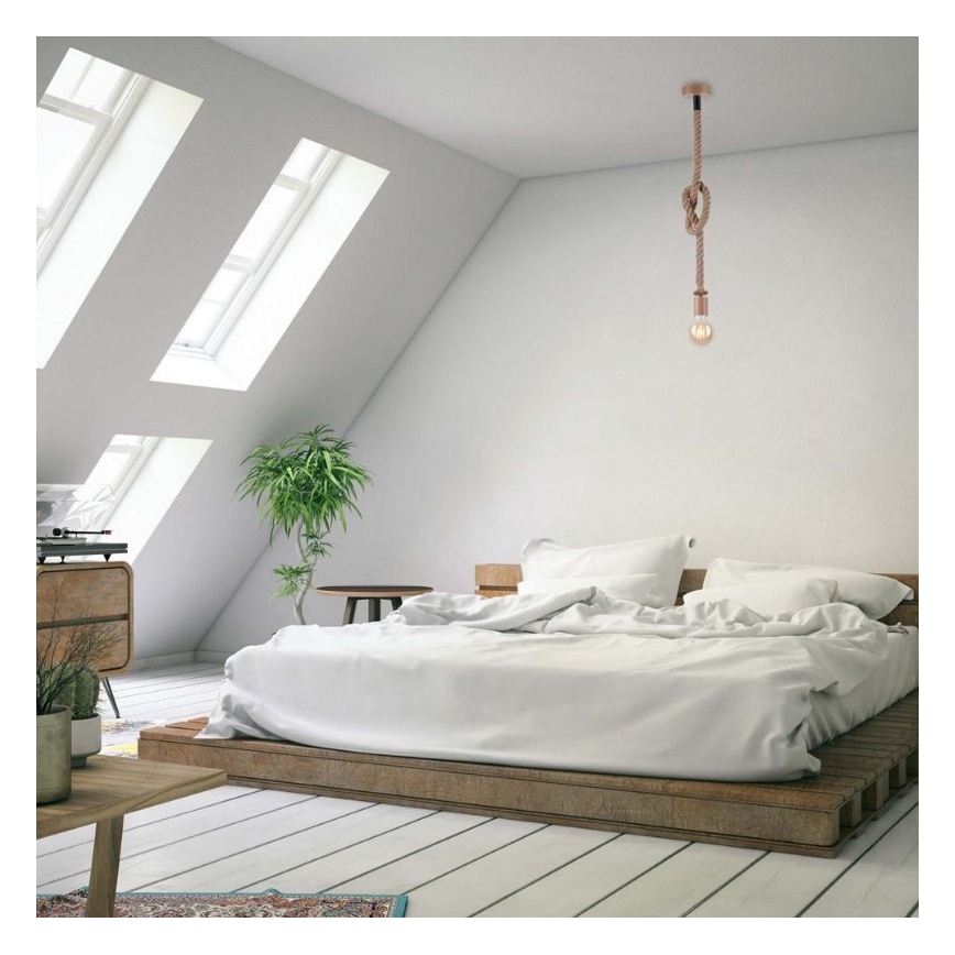 Leuchten Direkt 13572-79 - Pakabinamas sietynas DIY 1xE27/10W/230V rudas