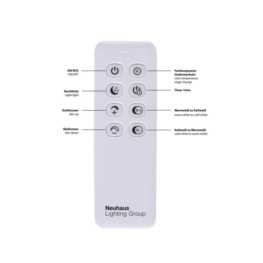 Leuchten Direkt 14017-55 - LED Reguliuojamas lubinis šviestuvas  IVEN 2xLED/20W/230V + valdymo pultas