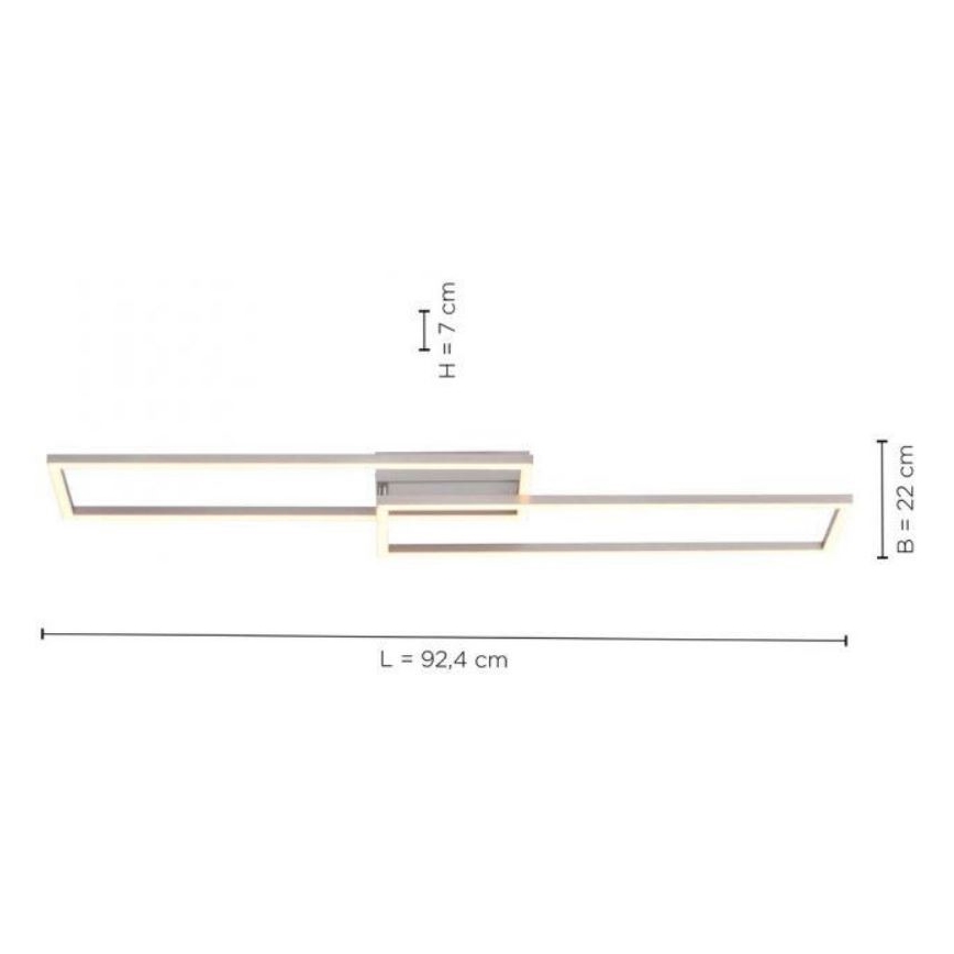 Leuchten Direkt 14023-55 - LED Pritemdomas ant pagrindo montuojamas sietynas  IVEN 2xLED/15,1W/230V