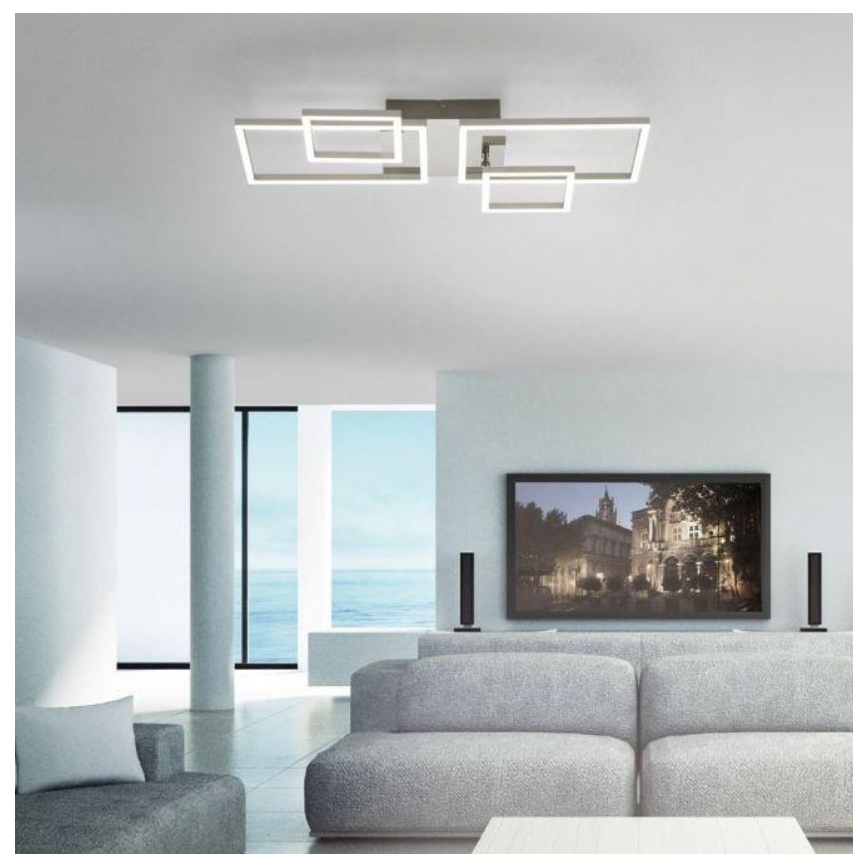Leuchten Direkt 14030-55 - LED Ant pagrindo montuojamas sietynas IVEN 2xLED/12W/230V + 2xLED/5,5W