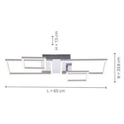 Leuchten Direkt 14030-55 - LED Ant pagrindo montuojamas sietynas IVEN 2xLED/12W/230V + 2xLED/5,5W