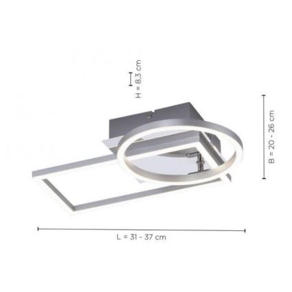 Leuchten Direkt 14031-55 - LED Lubinis šviestuvas IVEN LED/18W/230V