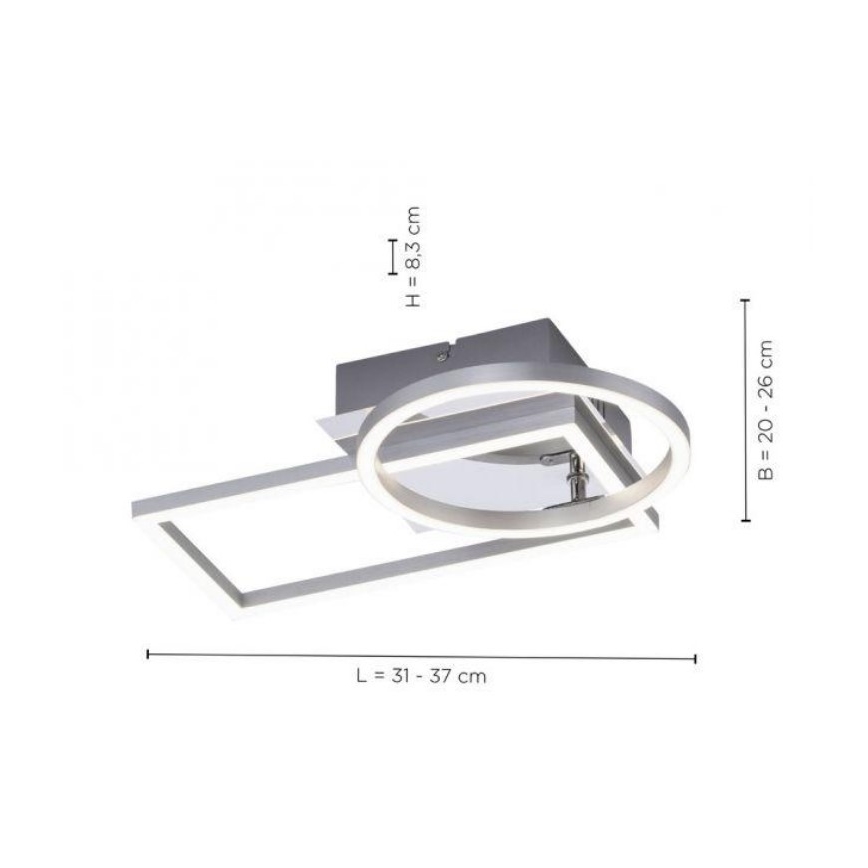 Leuchten Direkt 14031-55 - LED Lubinis šviestuvas IVEN LED/18W/230V