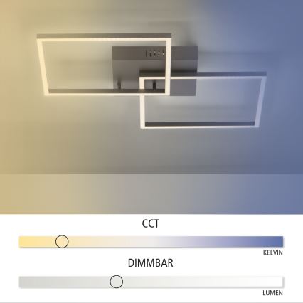 Leuchten Direkt 14141-18 - LED Prietmdomas šviestuvas IVEN 2xLED / 13,5W / 230V + Valdymo pultas