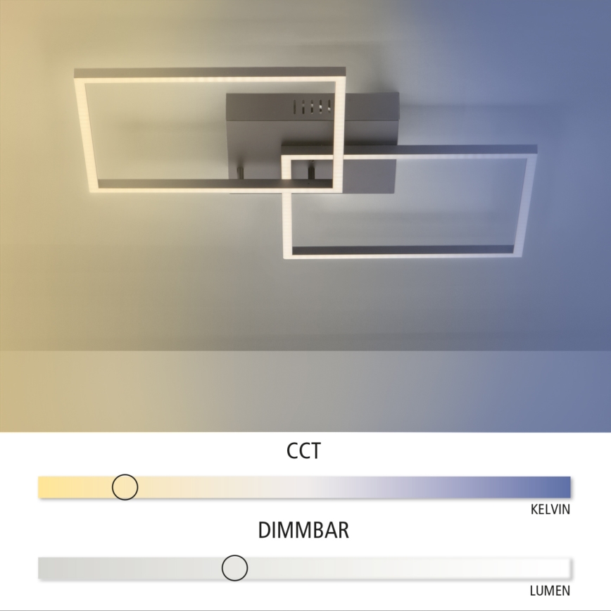 Leuchten Direkt 14141-18 - LED Prietmdomas šviestuvas IVEN 2xLED / 13,5W / 230V + Valdymo pultas