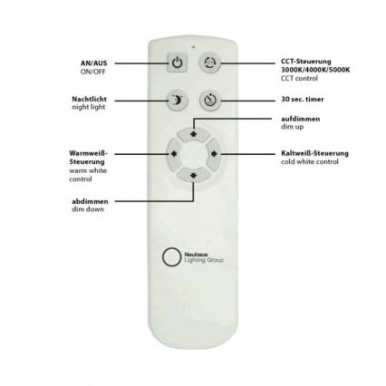 Leuchten Direkt 14227-16-LED Reguliuojamas lubinis šviestuvas JONAS LED/22W/230V + VP