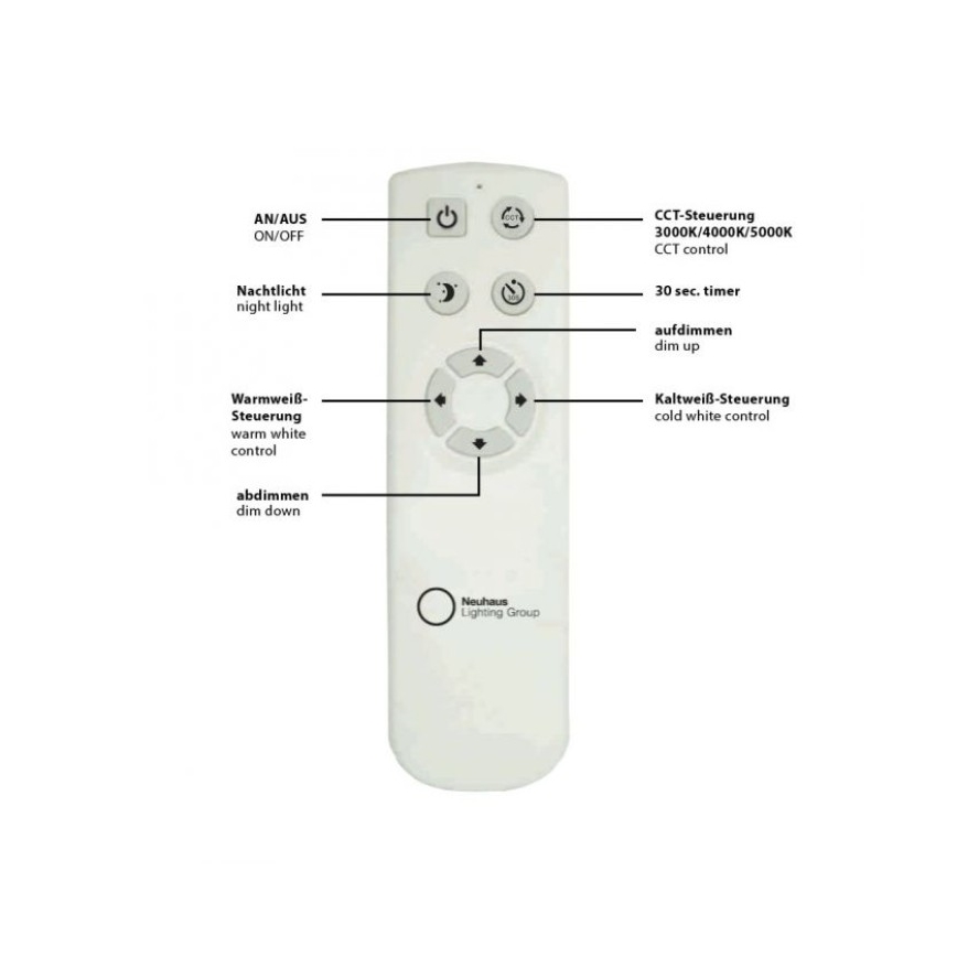 Leuchten Direkt 14227-16-LED Reguliuojamas lubinis šviestuvas JONAS LED/22W/230V + VP