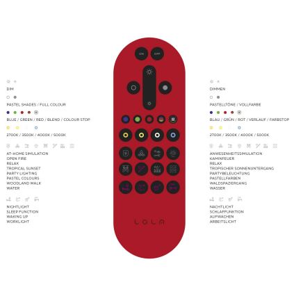 Leuchten Direkt 14281-16 - LED RGB Reguliuojamas lubinis šviestuvas NAOMI LED/51,8W/230V Tuya + valdymo pultas