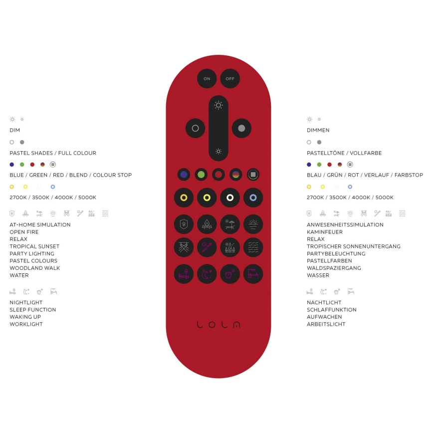 Leuchten Direkt 14281-16 - LED RGB Reguliuojamas lubinis šviestuvas NAOMI LED/51,8W/230V Tuya + valdymo pultas