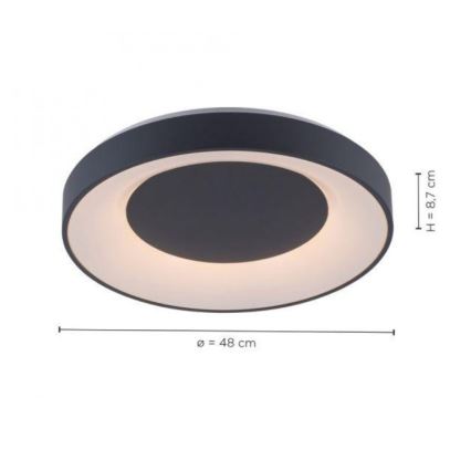 Leuchten Direkt 14346-18 -LED RGB Reguliuojamas lubinis šviestuvas ANIKA LED/26,5W/230V Tuya 2700-5000K + valdymo pultas