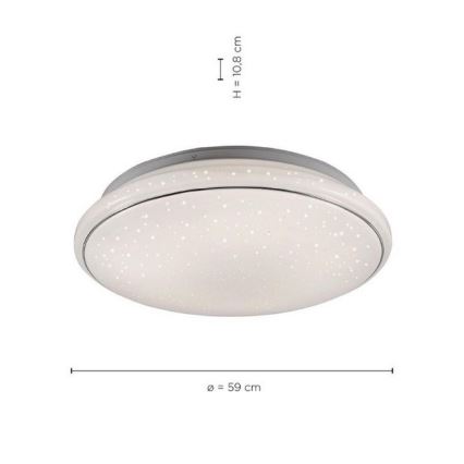 Leuchten Direkt 14366-16 - LED Reguliuojamas lubinis šviestuvas JUPITER LED/40W/230V 3000-5000K + valdymo pultas