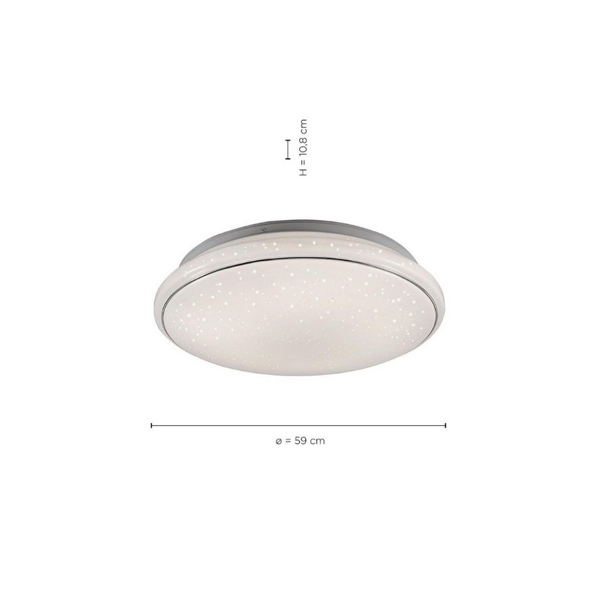 Leuchten Direkt 14366-16 - LED Reguliuojamas lubinis šviestuvas JUPITER LED/40W/230V 3000-5000K + valdymo pultas