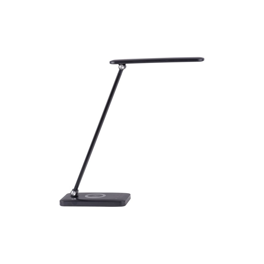 Leuchten Direkt 14415-16 - LED Reguliuojama jutiklinė stalinė lempa su belaidžiu įkrovimu FLORENTINA LED/5W/230V 3000-5000K black + USB
