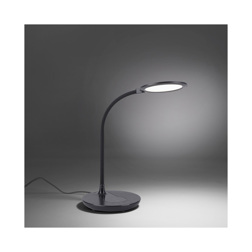 Leuchten Direkt 14416-18 - LED Pritemdoma jutiklinė stalinė lempa su belaidžiu įkrovimu ASTRID LED/5W/230V 3000/4000/5500K + USB