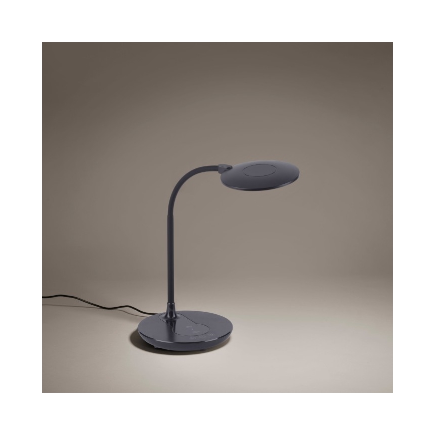 Leuchten Direkt 14416-18 - LED Pritemdoma jutiklinė stalinė lempa su belaidžiu įkrovimu ASTRID LED/5W/230V 3000/4000/5500K + USB