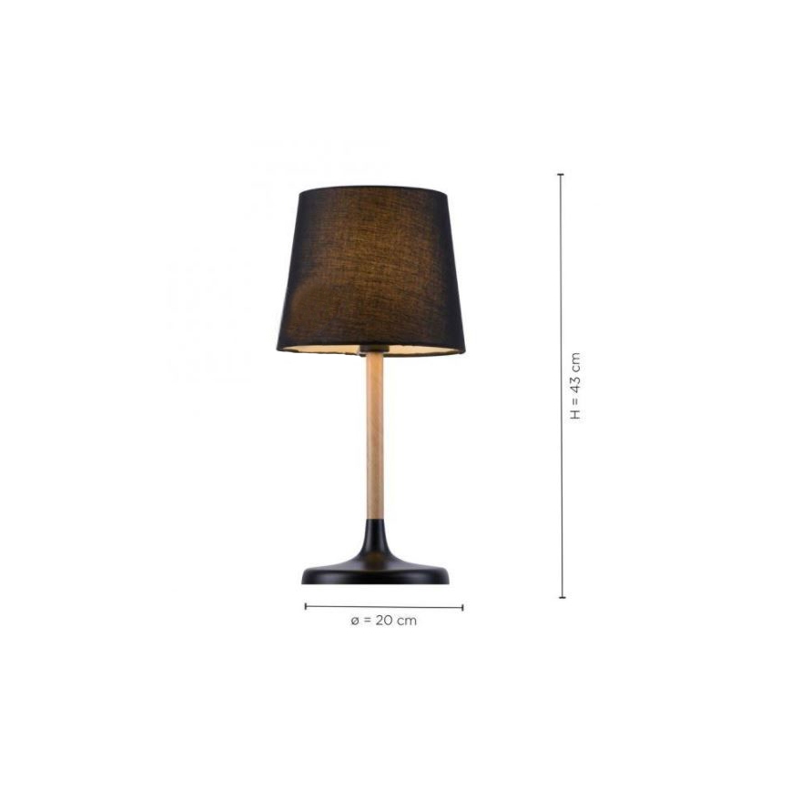 Leuchten Direkt 14423-18 - Stalinė lempa NIMA 1xE14/40W/230V juoda
