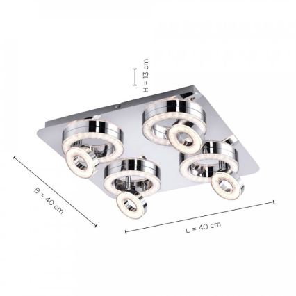 Leuchten Direkt 14522-17 - LED Akcentinis šviestuvas TIM 4xLED/2,8W/230V + 4xLED/3,1W