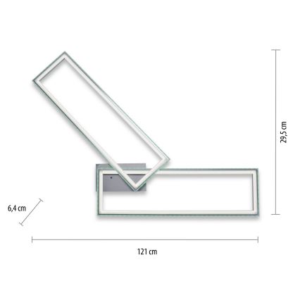 Leuchten Direkt 14635-55 - LED RGB Reguliuojamas lubinis šviestuvas FELIX LED/34,5W/230V + valdymo pultas