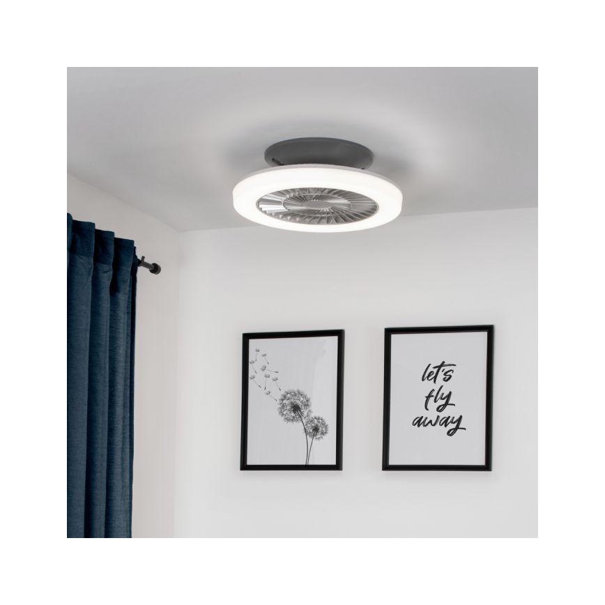 Leuchten Direkt 14645-55 - LED Šviestuvas su ventiliatoriumi LEONARD LED/27W/230V