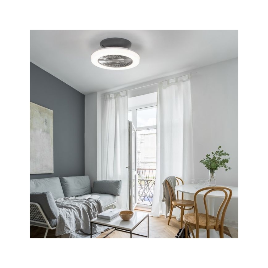 Leuchten Direkt 14645-55 - LED Šviestuvas su ventiliatoriumi LEONARD LED/27W/230V