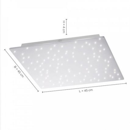 Leuchten Direkt 14671-55 - LED Reguliuojamas lubinis šviestuvas SPARKLE LED/18W/230V 2700-5000K + valdymo pultas