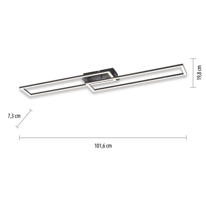 Leuchten Direkt 14691-18 - LED Reguliuojamas lubinis šviestuvas IVEN LED/36W/230V