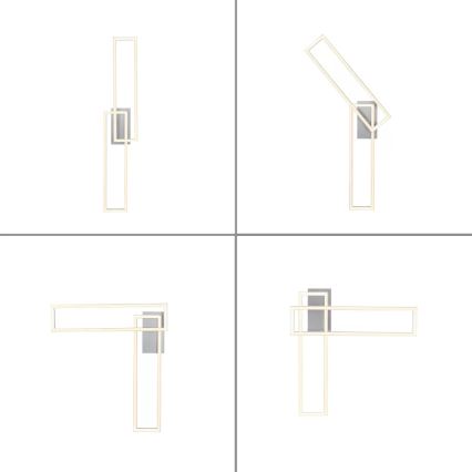 Leuchten Direkt 14691-55 - LED Reguliuojamas ant pagrindo montuojamas sietynas  IVEN 2xLED/18W/230V