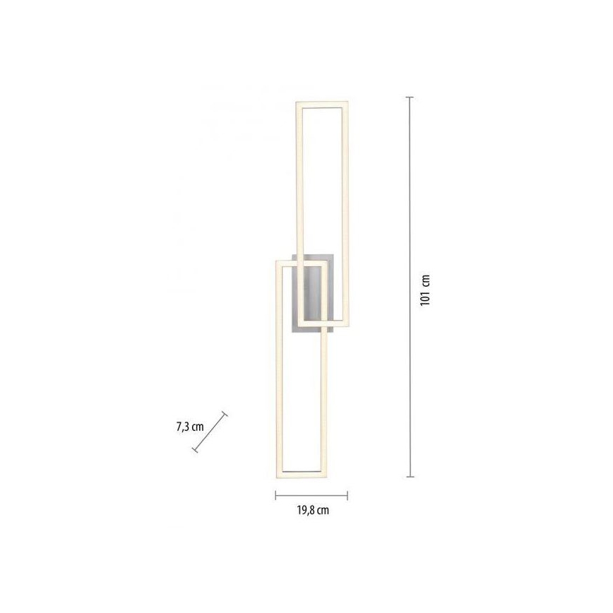 Leuchten Direkt 14691-55 - LED Reguliuojamas ant pagrindo montuojamas sietynas  IVEN 2xLED/18W/230V