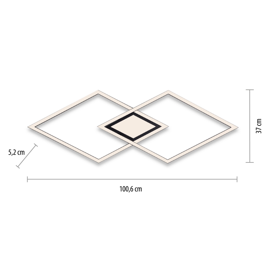 Leuchten Direkt 14695-18 - LED Lubinis šviestuvas ASMIN LED/48W/230V