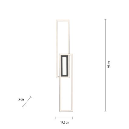 Leuchten Direkt 14696-18 - LED Reguliuojamas ant pagrindo montuojamas sietynas ASMIN LED/45W/230V