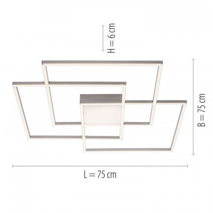 Leuchten Direkt 14713-55- LED Reguliuojamas ant pagrindo montuojamas sietynas ASMIN LED/45W/230V 3000-5000K + valdymo pultas