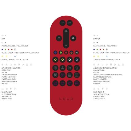 Leuchten Direkt 14742-16 - LED RGB Reguliuojamas lubinis šviestuvas JUPI LOLASMART LED/18W/230V Tuya 2700-5000K + valdymo pultas